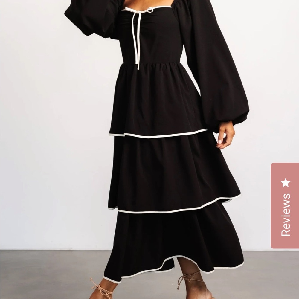 Baltic Born Black Barcelona Tiered Dress